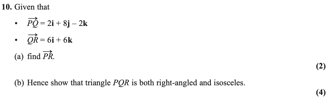 Edexcel A Level June 2025 Paper 1 Q10